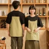 tablier gilet de style japonais, plusieurs poches réglables, résistant à la saleté, bretelles élargies, tablier de cuisine à la mode pour femmes