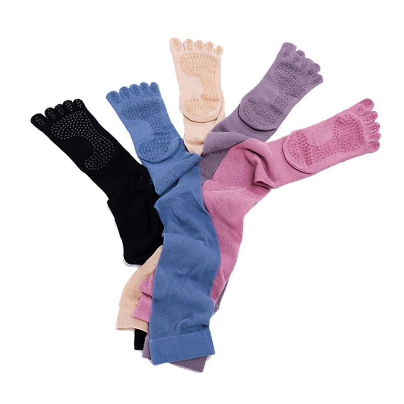 chaussettes au dessus du genou à cinq doigts de haute qualité, semelles sous le genou, chaussettes tabi fines en silicone, chaussettes antidérapantes pour pilates chaussettes au dessus du genou à cinq doigts de haute qualité, semelles sous le genou, chaussettes tabi fines en silicone, chaussettes antidérapantes pour pilates