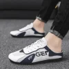 baotou – pantoufles tendance pour hommes, chaussures d'été respirantes et décontractées, plates vulcanisées, baskets demi chaussures à enfiler