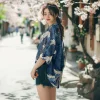 kimono court d'été pour hommes et enfants, cardigan, mode japonaise, cape de cosplay anime, robe populaire, streetwear haori samouraï