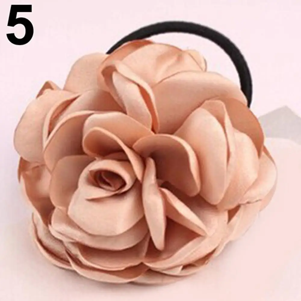 femmes bandeau de cheveux corde couleur unie attaches de cheveux camélia fleur élastique pour queue de cheval scrunchie bandeau dame chapeaux accessoire de cheveux femmes bandeau de cheveux corde couleur unie attaches de cheveux camélia fleur élastique pour queue de cheval scrunchie bandeau dame chapeaux accessoire de cheveux