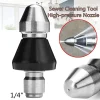 outil de nettoyage des égouts, buse de lavage turbo haute pression, outil de nettoyage des gouttières, massage, tuyaux bouchés, ouverture du colmatage des tuyaux des eaux usées