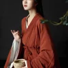 Robe Hanfu en coton et lin pour femmes, ensemble Hanfu traditionnel chinois, Costume de carnaval d’halloween Cosplay, robe Hanfu rouge pour femmes Robe Hanfu en coton et lin pour femmes, ensemble Hanfu traditionnel chinois, Costume de carnaval d’halloween Cosplay, robe Hanfu rouge pour femmes
