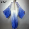 winyi kimono 2025 été dégradé couleur tenues de plage pour les femmes couvrir manteau long élégant afrique manteau maxi robe boho maillots de bain