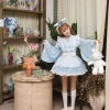 iootiany japonais doux frais lolita yukata kimono robe kawaii princesse robe de soirée avec nœud tablier cosplay costume de femme de chambre