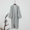 peignoir classique japonais pour hommes, vêtements de nuit, robe kimono, vêtements de nuit en coton, respectueux de la peau, vêtements d'intérieur décontractés, pyjamas