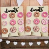 Support à beignets en bois, décoration murale de mariage, Dessert, support de Table à beignets, fournitures de décoration de Table pour fête prénatale anniversaire