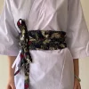ceinture de style japonais sushi chinois restaurant serveur chef ceinture de taille rétro kimono corset taille obi robe ceinture sangles hanfu ceinture