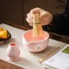 bol matcha en céramique, bol matcha de style japonais sakura, bol artistique en céramique pour cérémonie du thé, bol à salade pour matcha, 1/2 pièces