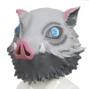 masque facial en latex anime demon slayer pour adultes, accessoire de cosplay, personnalisé, fête d'halloween, haganetsuka, hotaru kimetsu no yaiba, tim ade