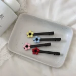 Coréen simple fleur un mot clip femme niche douce haut de gamme épingle à cheveux côté cheveux frange haut de gamme épingle accessoires femmes fille