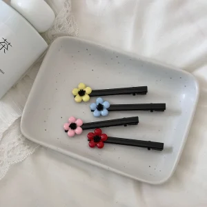 Coréen simple fleur un mot clip femme niche douce haut de gamme épingle à cheveux côté cheveux frange haut de gamme épingle accessoires femmes fille