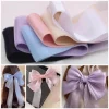 Nouveau ruban lumineux fluide de 4cm, gros nœud, accessoires, pince à cheveux, boîte-cadeau, emballage de fleurs, matériel fait à la main