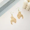 koi carpe métal poisson rouge boucles d'oreilles animal poisson en alliage de zinc poisson rouge eardrop or argent couleur bijoux accessoires koi carpe pendentif