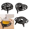 chauffe théière en fonte rustique, ornement décoratif avec bougeoir, plat en métal, standard, fête de mariage, bar, cour, cour