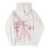 harajuku gothique sakura sweat à capuche y2k hommes femmes hip hop lettre broderie rétro sakura ample surdimensionné pull veste décontractée