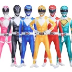 Adulte Morpher super-héros samouraï Sentai Shinkenger Rangers Cosplay Fantasia Halloween Costume masque pour hommes garçon