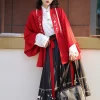 ensemble hanfu trois pièces brodé – hanfu modifié original avec éléments han féminins, style de la dynastie ming, usage quotidien polyvalent