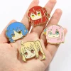 bocchi le rocher! broches en métal de dessin animé, anime gotoh hitori yamada ryo ijichi nijika, épingle à revers en alliage, badge de sac, décor, bijoux cadeau