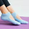 chaussettes de yoga pour femmes, de haute qualité, antidérapantes, respirantes, dos nu, pilates, cheville, danse de ballet, chaussettes de sport pour fitness, salle de sport
