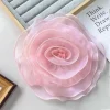 patch de fleur de rose fait à la main, accessoires de broche artificielle, fleur de poitrine en organza, applique de couture bricolage, nouveau