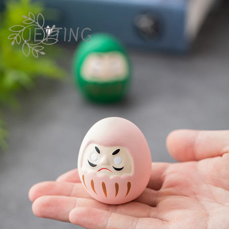 poupée daruma en céramique japonaise, artisanat porte bonheur, ornement de fortune, paysage, décoration de maison, accessoires miniatures, cadeaux poupée daruma en céramique japonaise, artisanat porte bonheur, ornement de fortune, paysage, décoration de maison, accessoires miniatures, cadeaux