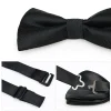 1 pièces nœuds papillon pour hommes mariage noeud papillon noir cravate réglable nœud papillon classique papillon cravate adulte double cravate cadeau d'affaires
