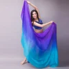 Châle en soie pour danse du ventre, voile de soie, foulard personnalisé pour le visage, écharpe défilée à la main, dégradé 200cm 250cm 270cm