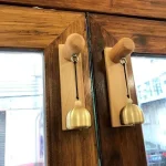 Sonnette de porte en bois de Style japonais, son délicat, rustique, fait à la main, pour commerçants, cloches clang, carillon éolien, signe de numéro de rue