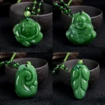 Pendentif Dragon Rose en Jade vert, bijoux naturels, cadeaux pour femmes, Talismans de luxe de styliste, collier en Agate véritable, chaîne à la mode