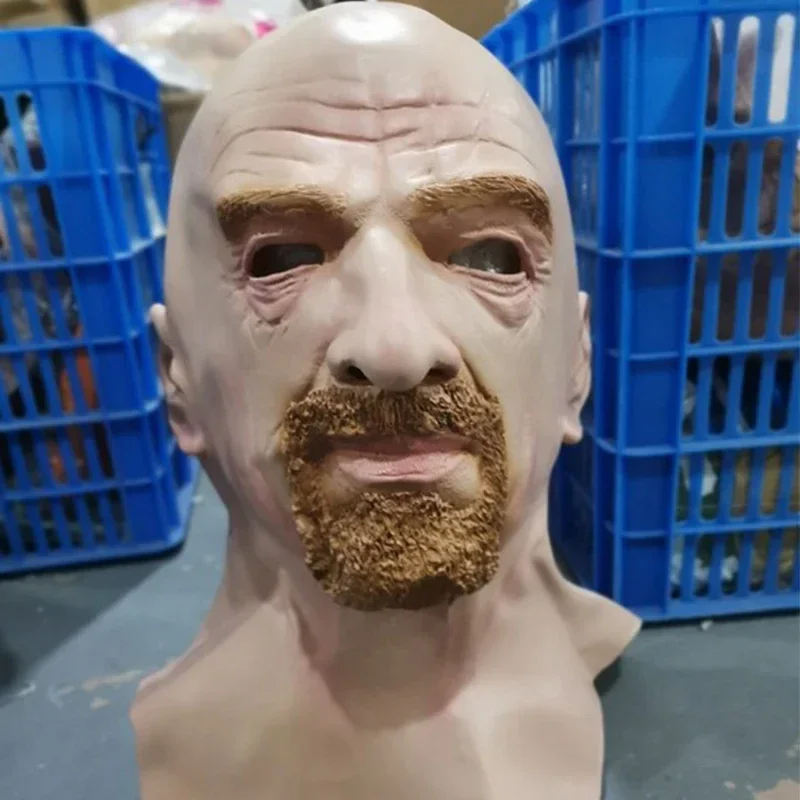 nouveau masque en silicone halloween nouvelle moustache chauve respirante couvre chef de vieil homme accessoires de cosplay accessoires de photographie masques d'halloween nouveau masque en silicone halloween nouvelle moustache chauve respirante couvre chef de vieil homme accessoires de cosplay accessoires de photographie masques d'halloween