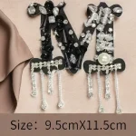 Patch de couture en perles de cristal, motif Alphabet, à la mode, pour costume, tenue décontracté, tout décoratif, bricolage, bijoux de couture