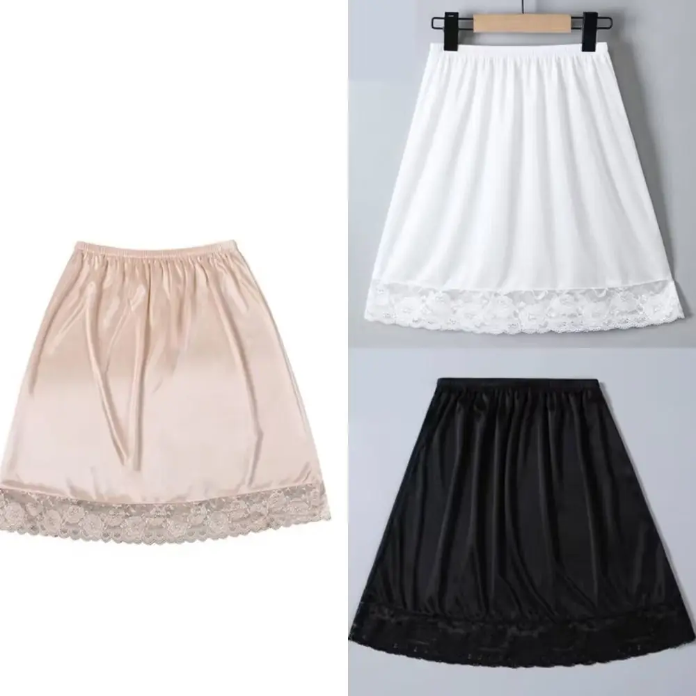 sous vêtements bactériens jk, respirant, fin, kawaii, anti éclairage, sous jupe à bord en dentelle, robe en soie, jupons pour femmes sous vêtements bactériens jk, respirant, fin, kawaii, anti éclairage, sous jupe à bord en dentelle, robe en soie, jupons pour femmes