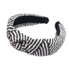 accessoires pour cheveux avec nœud en paille, tendance et élégant, tissé à larges bords, cerceau pour cheveux distinctif simple et à la mode pour femmes