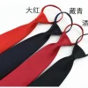 cravate noire unisexe à fermeture éclair, rétro, soyeuse, col étroit, slim, lisse, nœud papillon pour femmes, style coréen, simple, élégant, assorti avec tout, tendance