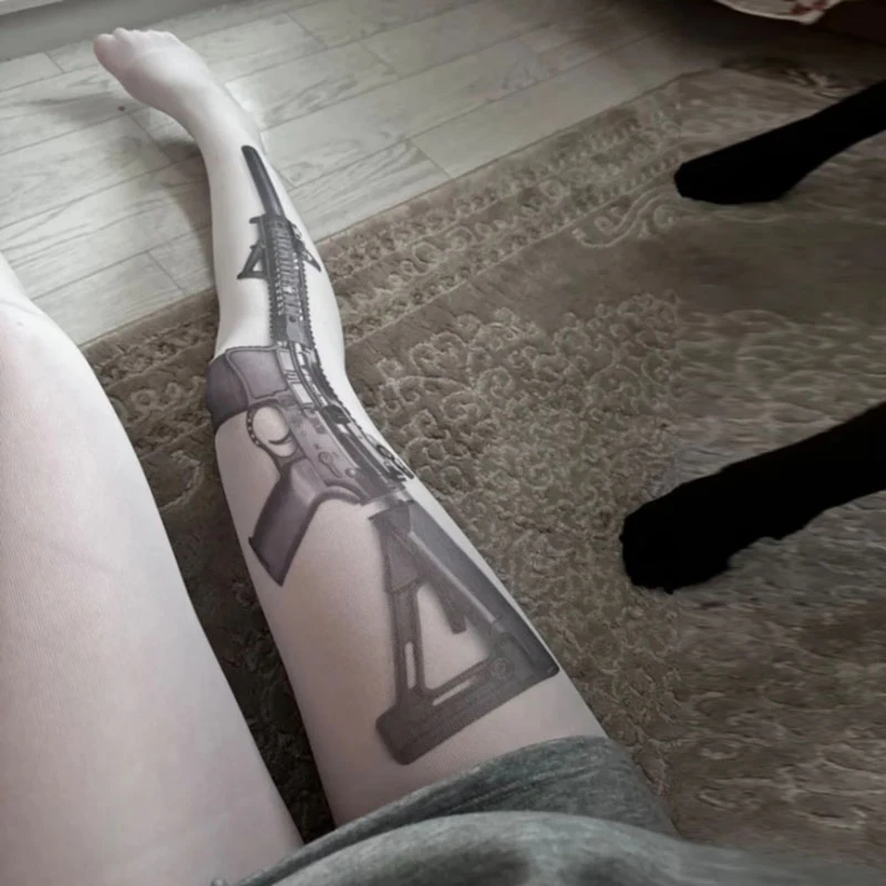 Collants Y2k imprimés à motif Punk Rock, bas Sexy, chaussettes imprimées pour femmes, Style doux et Cool, collants japonais quatre saisons Collants Y2k imprimés à motif Punk Rock, bas Sexy, chaussettes imprimées pour femmes, Style doux et Cool, collants japonais quatre saisons