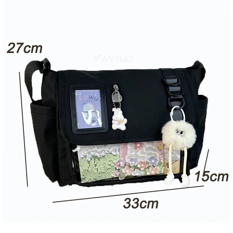 y2k sac d'École japonais harajuku pour adolescentes, à bandoulière itabag transparent, mignon, plaque d'affichage de danemark ges, diy, nouvelle collection y2k sac d'École japonais harajuku pour adolescentes, à bandoulière itabag transparent, mignon, plaque d'affichage de danemark ges, diy, nouvelle collection