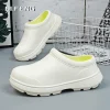 chaussures de cuisine légères noires pour hommes et femmes, pantoufles de plage en plein air, sandales de marche confortables, chaussures de cuisine à la mode