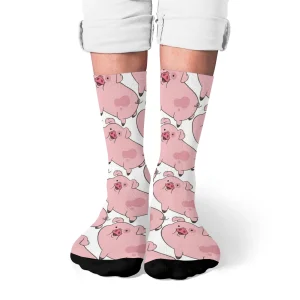 Chaussettes fantaisistes sur le thème du cochon, adultes amusants et adorables, imprimés de cochon charmants et mignons, confort imbattable