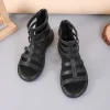 filles sandales 2025 été enfants gladiateur sandales bottes roma chaussures bande étroite princesse chaussure pour enfant bébé noir blanc
