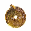 collier pendentif dragon creux en jade vert sculpté à la main, amulette chinoise à la mode, collier porte bonheur pour femmes et hommes, bijoux cadeau