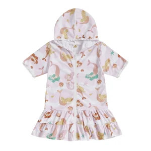 Enfants filles maillot de bain couvrir été sirène imprimé fermeture éclair à capuche plage couvrir éruptions cutanées pour enfant en bas âge maillot de bain Enfants filles maillot de bain couvrir été sirène imprimé fermeture éclair à capuche plage couvrir éruptions cutanées pour enfant en bas âge maillot de bain