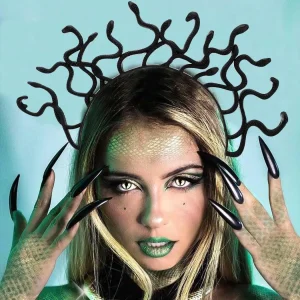 Bandeau de sauna pour la salle, coiffure de la déesse de Méduse, tenue de fête d&rsquo;Halloween, cadeaux d&rsquo;anniversaire pour petite amie, bandeaux de sueur pour la fête d&rsquo;Halloween