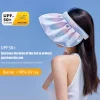chapeau de soleil d'été à double usage pour femmes, casquette de voyage en plein air, protection uv, chapeau de plage de mer, visière à large bord