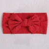 bandeau de sauna rouge pour bébés filles, accessoires pour cheveux, nœud solide, turban pour enfants