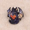 broches colorées en émail dragon pour femmes, épingles à revers, badge sur sac à dos, accessoires pour vêtements, bijoux à la mode, cadeaux, 4 pièces/ensemble