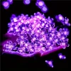 guirlande lumineuse led en fleurs de cerisier, guirlande lumineuse d'extérieur à énergie solaire, pour jardin de fleurs, décoration de pelouse de noël et d'halloween