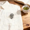 uniforme corsage ornement nœud broche vintage élégant entièrement strass broche style français argent noir broche femmes