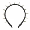 serre tête à pointes en cuir, bandeau à rivets, bandeau punk, diadèmes gothiques, bandeau steampunk rock pour hommes