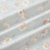 petit tissu sergé imprimé floral gris kaki 160x50cm, tissu à coudre en coton doux et durable 40s